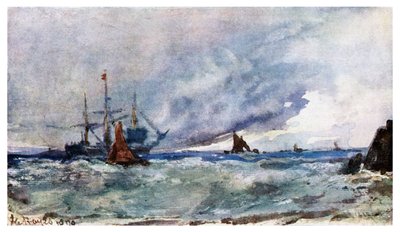 En studie av himmel och hav från däcket på ett fartyg utanför Tarifa, 1901 av Unbekannt