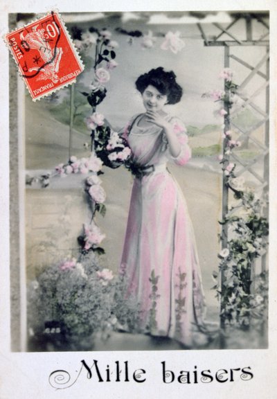Tusen kyssar, franskt vykort, c1900 av Unbekannt