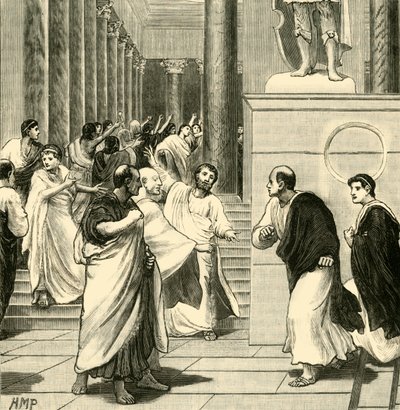 Ett tumult i forumet i Rom, 1890. av Unbekannt