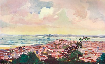 Utsikt över Rio och bukten, 1914. av Unbekannt
