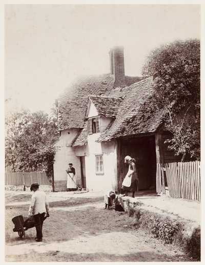 "A Village Street" av Unbekannt