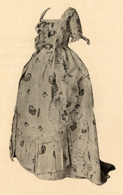 En Watteau säck, bröllopskläder av Mrs. William West, 1752, 1937 av Unbekannt