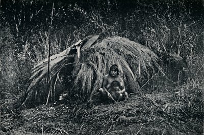 En Yaghan Hut i Fuegia, 1911 av Unbekannt