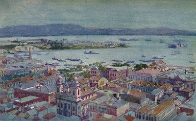 En bit av Rio med Ilha das Cobras och Ilha Fiscal, 1914 av Unbekannt