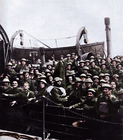 En båt med soldater räddad från Dunkirk, 1940, 1945 av Unbekannt