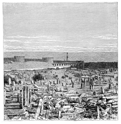 En bro över floden Tigris, Diyarbakir, Turkiet, 1895 av Unbekannt