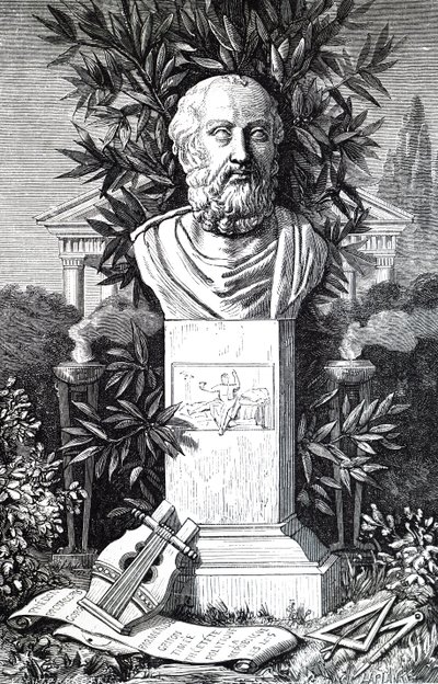 En byst av Platon. av Unbekannt