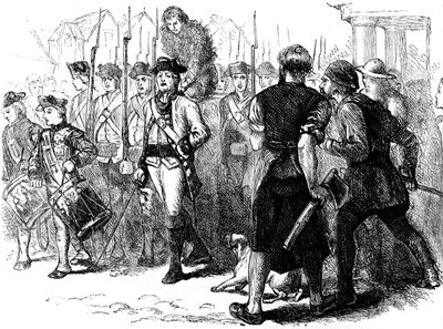 En landsman tjärad och befjädrad, Amerika, c1770-talet c1880 av Unbekannt