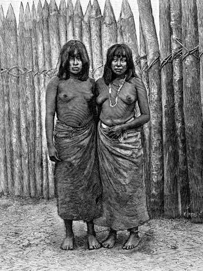Ett par indiska kvinnor från Gran Chaco, Sydamerika, 1895 av Unbekannt