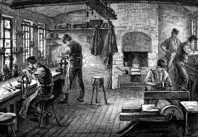 En bestickaffär, c1880 av Unbekannt