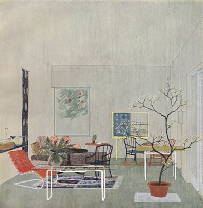 En design för ett Gartenraum av Georg Steinklammer från Wien, 1935 av Unbekannt