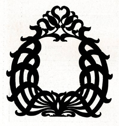 En design för en tavelram med titeln Sixpence, 1898 av Unbekannt