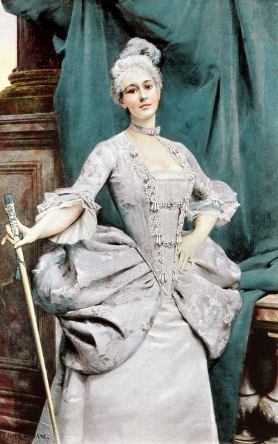 En dam av rang av Ludvig XV:s tid, 1889 av Unbekannt