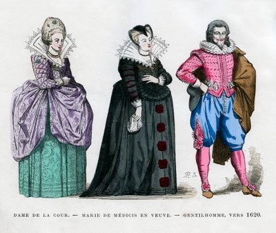 En hovdam, Marie de Medici som änka och en gentleman, c1620 1882-1884 av Unbekannt