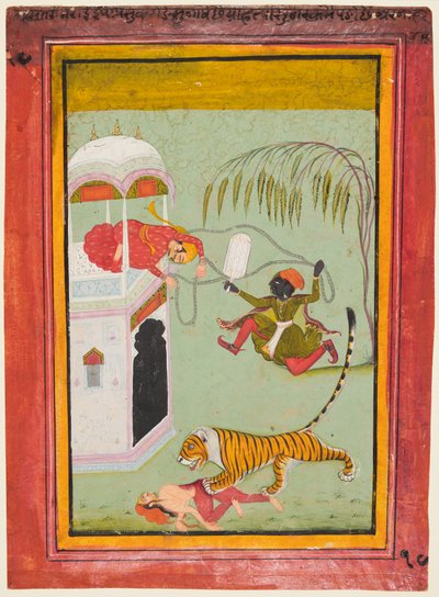 En sida från en Punishment-serie: Punishment for mord, c. 1760. av Unbekannt