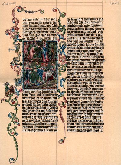 En sida från Wenzel Bible, c1400, 1903 av Unbekannt