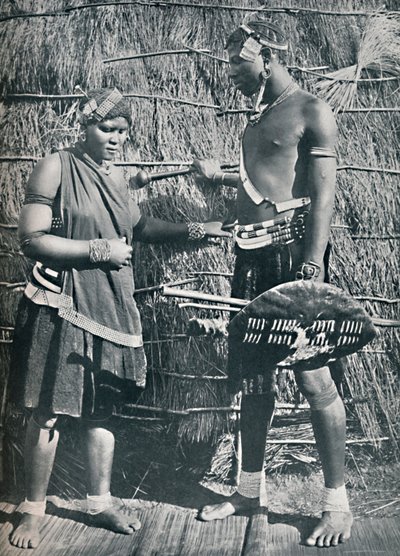Ett par zuluälskare, 1912 av Unbekannt