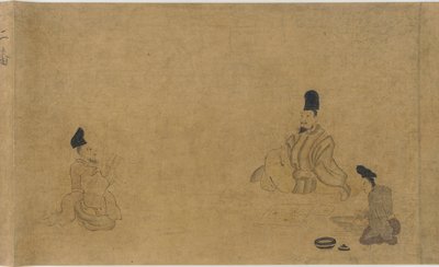 En dikttävling bland olika hantverkare, Nanbokucho-perioden, 1333-1392. av Unbekannt