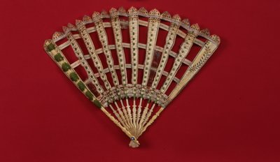 En sällsynt fläkt, franska eller engelska, ca 1580 (vellum & glimmer) av Unbekannt