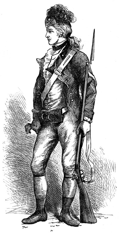En riktig amerikansk gevärsman, c1776-1780 c1880 av Unbekannt