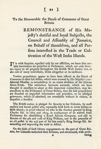 En remonstration av ämnet slavhandel, 1789 1965 av Unbekannt
