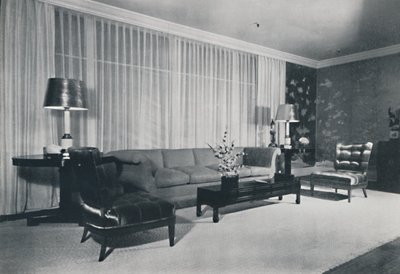 Ett rum arrangerat av Lord & Taylor i New York, 1942 av Unbekannt