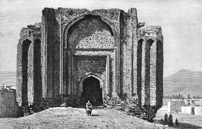 En ruinerad moské från 1300-talet, Hamadan, Iran, 1895 av Unbekannt