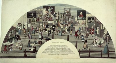 En scen av Bartholomew Fair, 1700-talet av Unbekannt