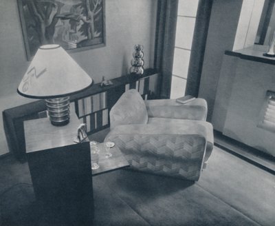 Ett litet rum designat och möblerat av Michael Dawn, Bedford, England, 1935 av Unbekannt