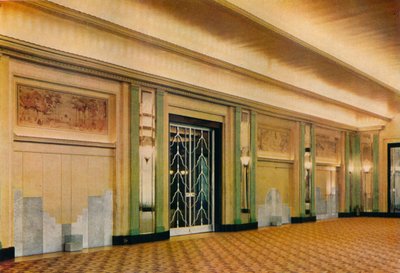 En vy av den nya balsalen på Claridges Hotel designad av Oswald P. Milne, 1933 av Unbekannt