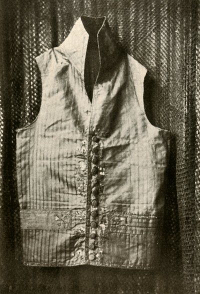 En väst som bars av greve Lemcke, c1798, 1937. av Unbekannt