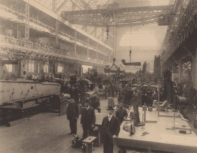 En verkstad i Putilovfabriken, ca. 1914 av Unbekannt