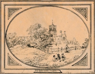 Abbey Church, St. Albans, 1782 av Unbekannt