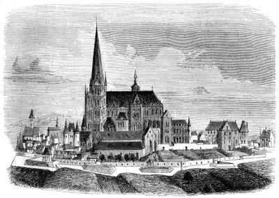 Abbey of Saint-Denis, sent 1500-tal 1849 av Unbekannt