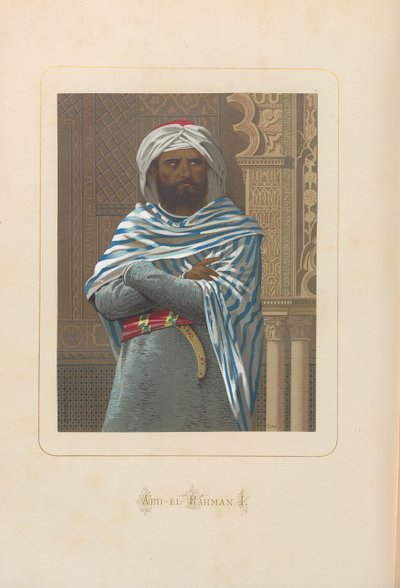 Abd al-Rahman I. Från: Famous men and women of all time av Juan Landa, 1875-1877. av Unbekannt