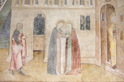 Abondance klosterkyrka fresk: visitationen, Abondance, Frankrike av Unbekannt