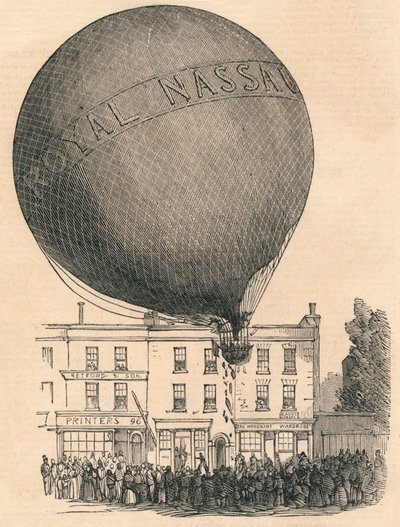 Olycka med Nassau-ballongen på London-Road, onsdagen 1849. av Unbekannt