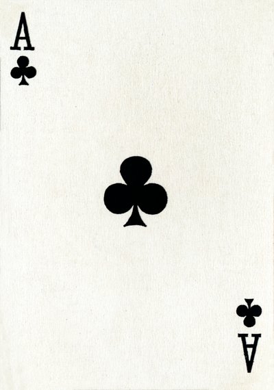 Ace of Clubs från en kortlek med Goodall & Son Ltd. spelkort, c1940 av Unbekannt