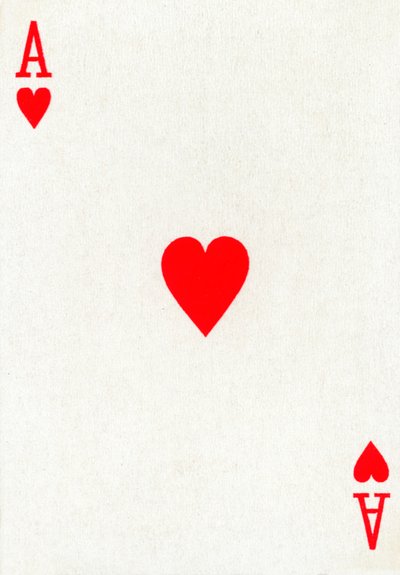 Ace of Hearts från en kortlek med Goodall & Son Ltd.-spelkort, c1940 av Unbekannt