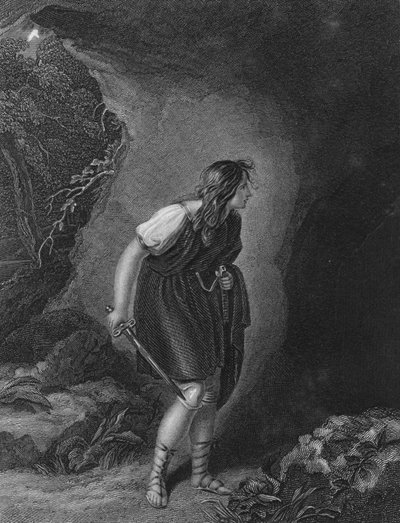 Akt III Scen vi från Cymbeline, c1800-talet av Unbekannt