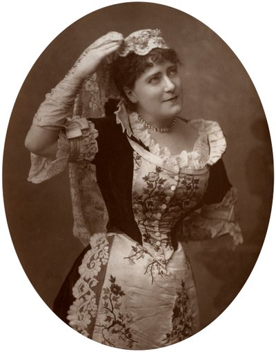 Ada Cavendish, brittisk skådespelerska, 1882 av Unbekannt