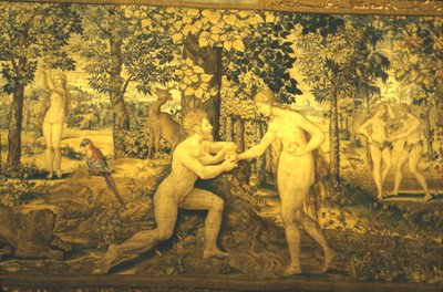 Adam och Eva. Frestelsen, c1500-talet, 1900-talet av Unbekannt