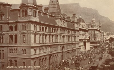 Adderley Street, Kapstaden, tidigt 1900-tal. av Unbekannt
