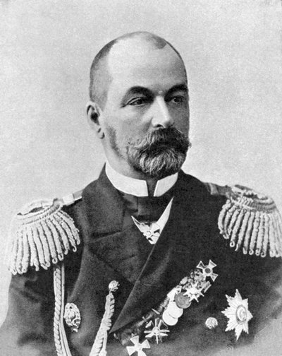 Amiral Rozhestvensky, rysk befälhavare, rysk-japanska kriget, 1904-5 av Unbekannt