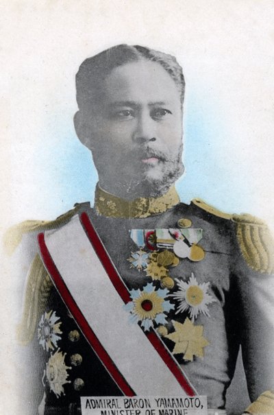 Amiral Yamamoto, japansk marinens minister, c1904-1905 av Unbekannt
