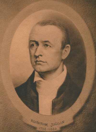 Adoniram Judson, Jr. 1788-1850, amerikansk kongregationalist och senare baptistmissionär, c1910-talet av Unbekannt