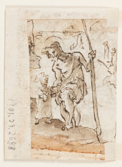 Tillbedjan av Magi, St. Christopher och Christ Child av Unbekannt