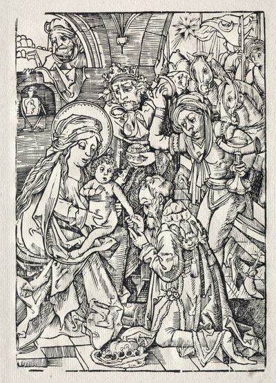 Tillbedjan av kungarna, ca. 1500. av Unbekannt