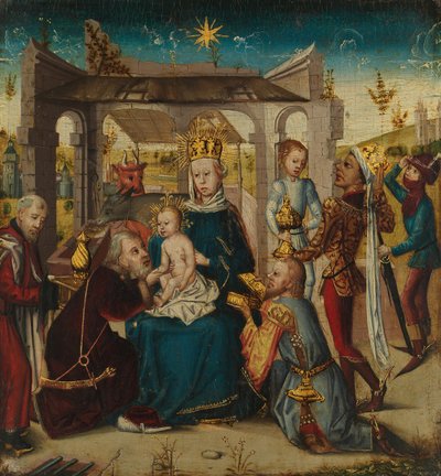 Tillbedjan av Magi, ca. 1470-90. av Unbekannt