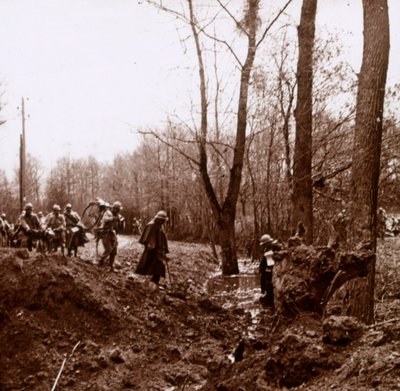 Advance on the Ailette, norra Frankrike, c1918 av Unbekannt